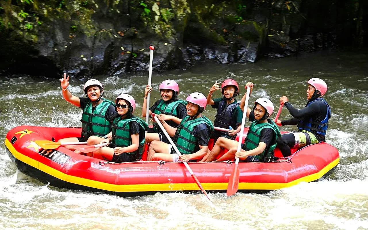Kuber ATV Bike with Long Tunnel & Waterfalls + Ayung River Rafting + Lunch + Optional Giant Swing & Transfers
